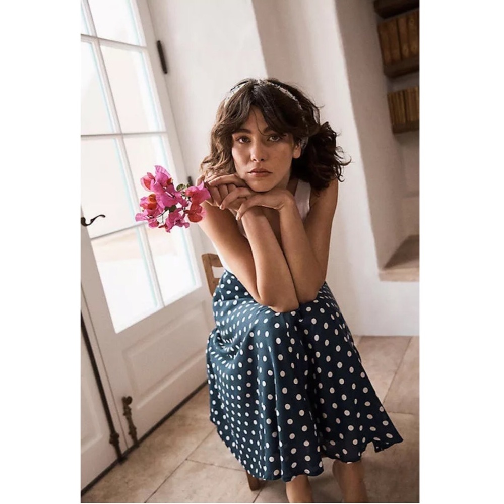 Anthropologie Tandy Polka Dot Midi Skirt - Picture 4 of 4